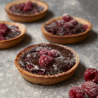 Mini chocolate & raspberry tarts - Clarence Court Recipes