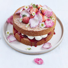 Classic rosewater Victoria sponge - Clarence Court Recipes