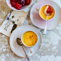 Mrs Loftus' baked custard - Clarence Court Recipes