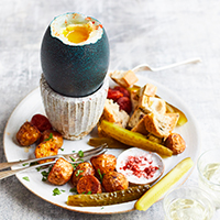Emu egg fondue - Clarence Court Recipes