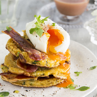 Courgette pancakes - Clarence Court Recipes