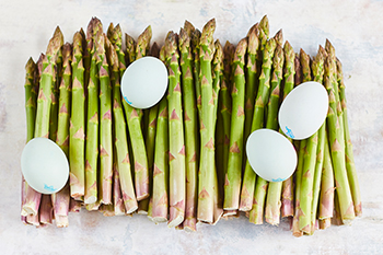 British asparagus and eggs