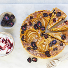 Pear & blackberry frangipane tart - Clarence Court Recipes