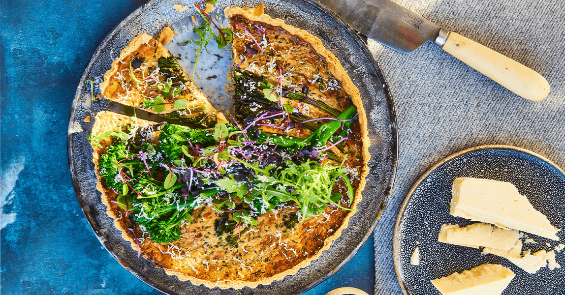 Clarence Court eggs | Broccoli and Barber’s Cheddar quiche recipe