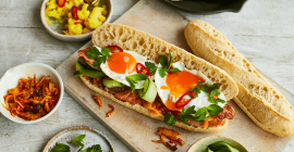 Clarence Court eggs Banh Mi fried egg sandwich