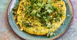 Green pea omelette
