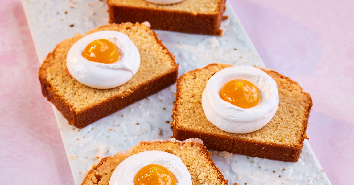 Sunny side up cake