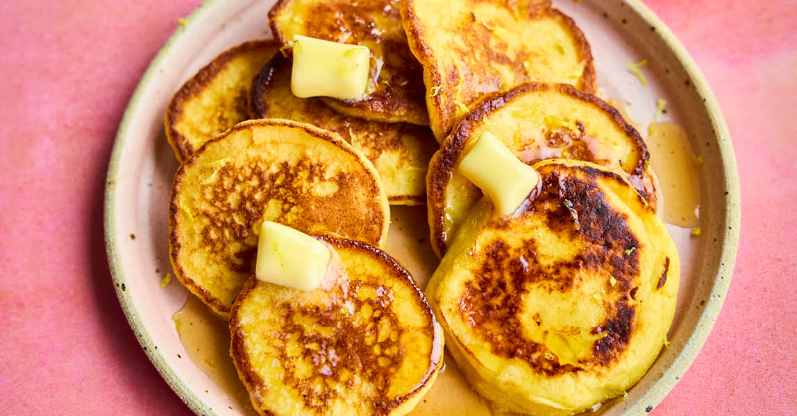 Mini lemon ricotta pancakes