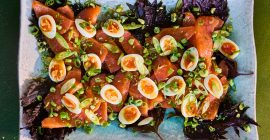 Japanese-inspired salmon and shiso salad