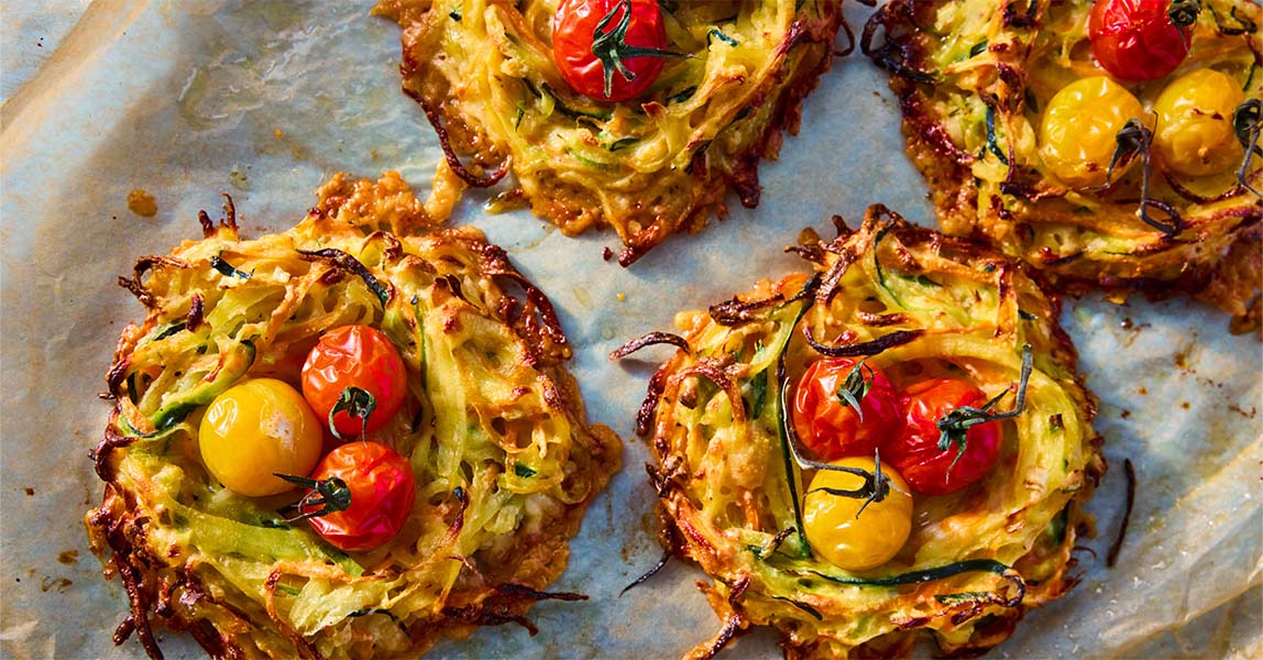 Crispy vegetable nests