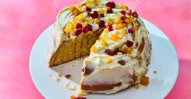 Giant simnel-spiced cinnamon bun