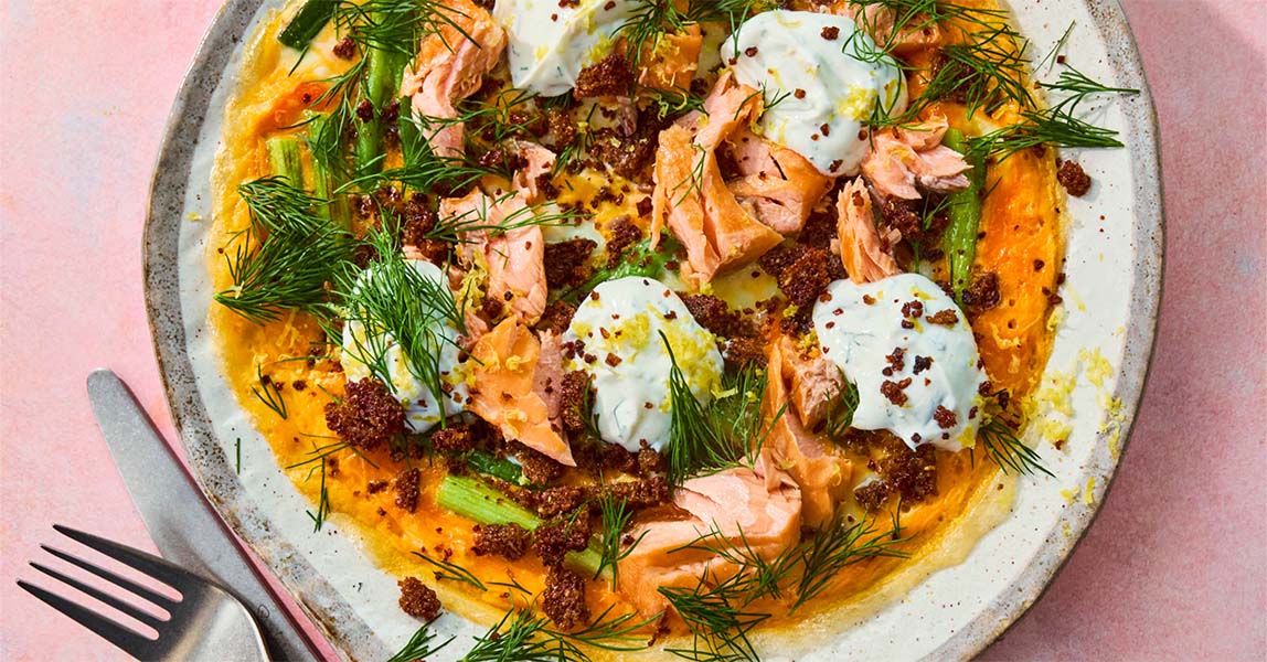 Hot Smoked Trout & Rye Bread Omelette