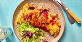 Vegetable peeler omelette